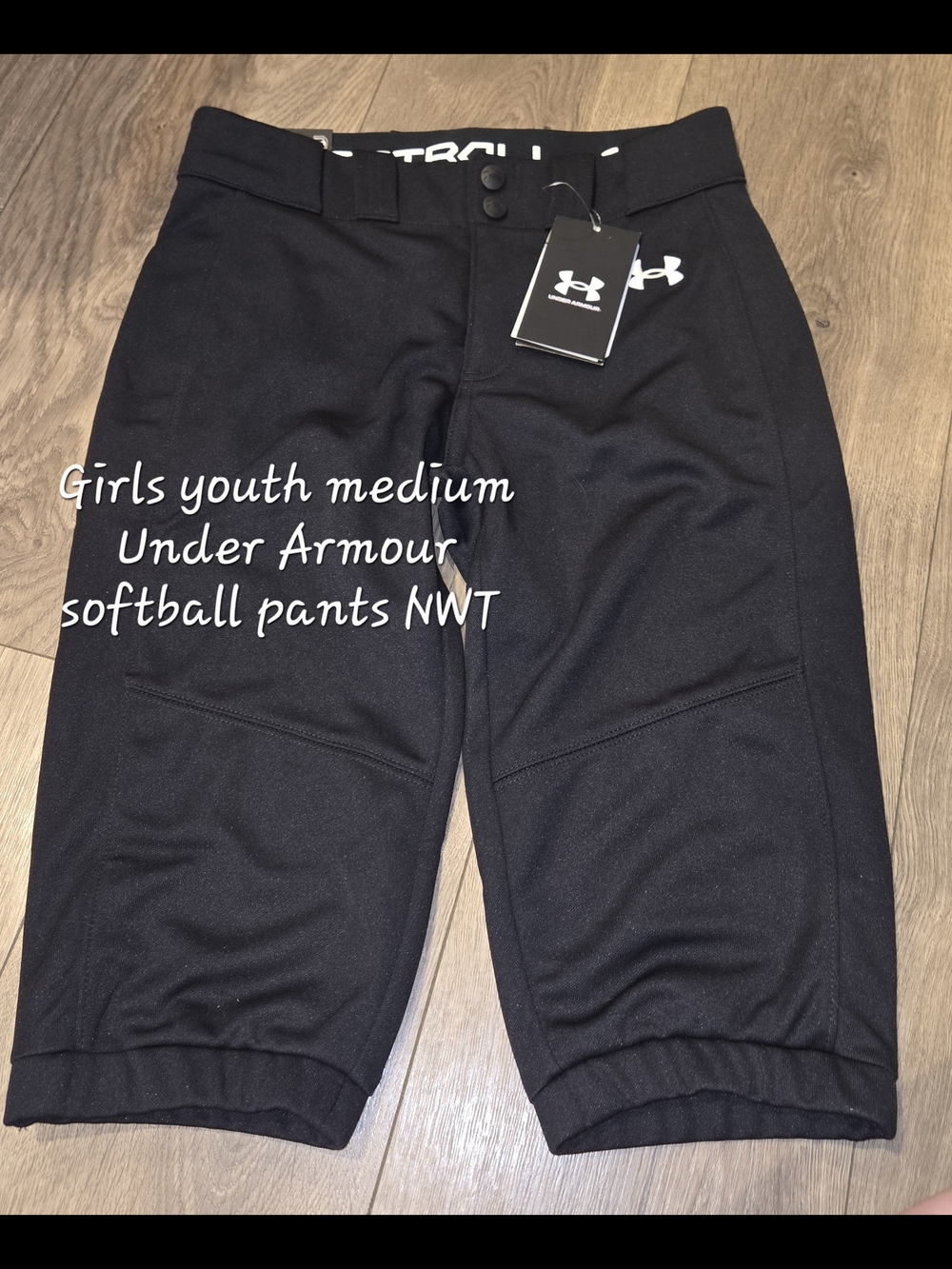 Under Armour Black Girls Softball Shorts - Youth